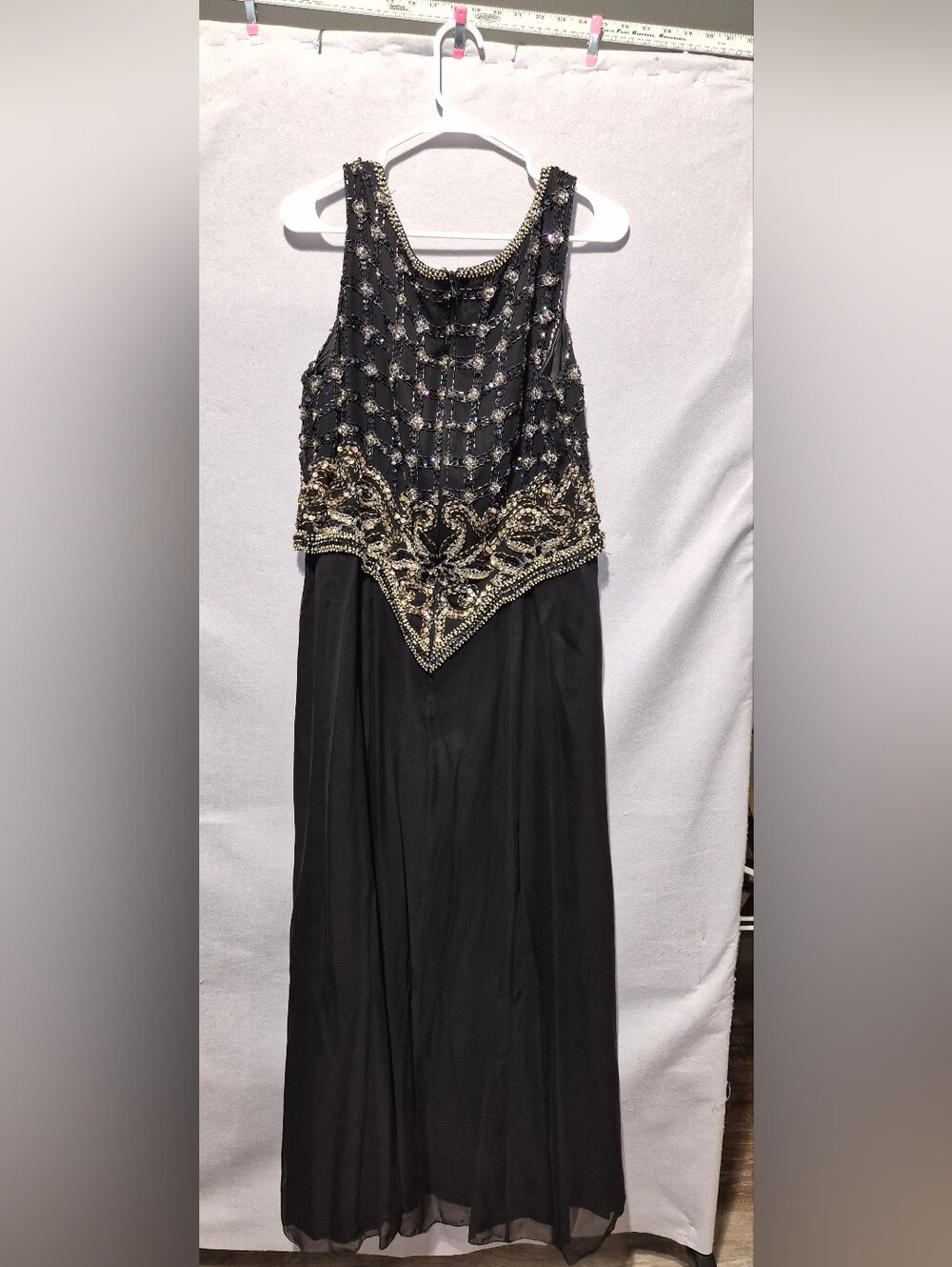 Therese Vintage Beaded Silk Evening Dress – Size 24